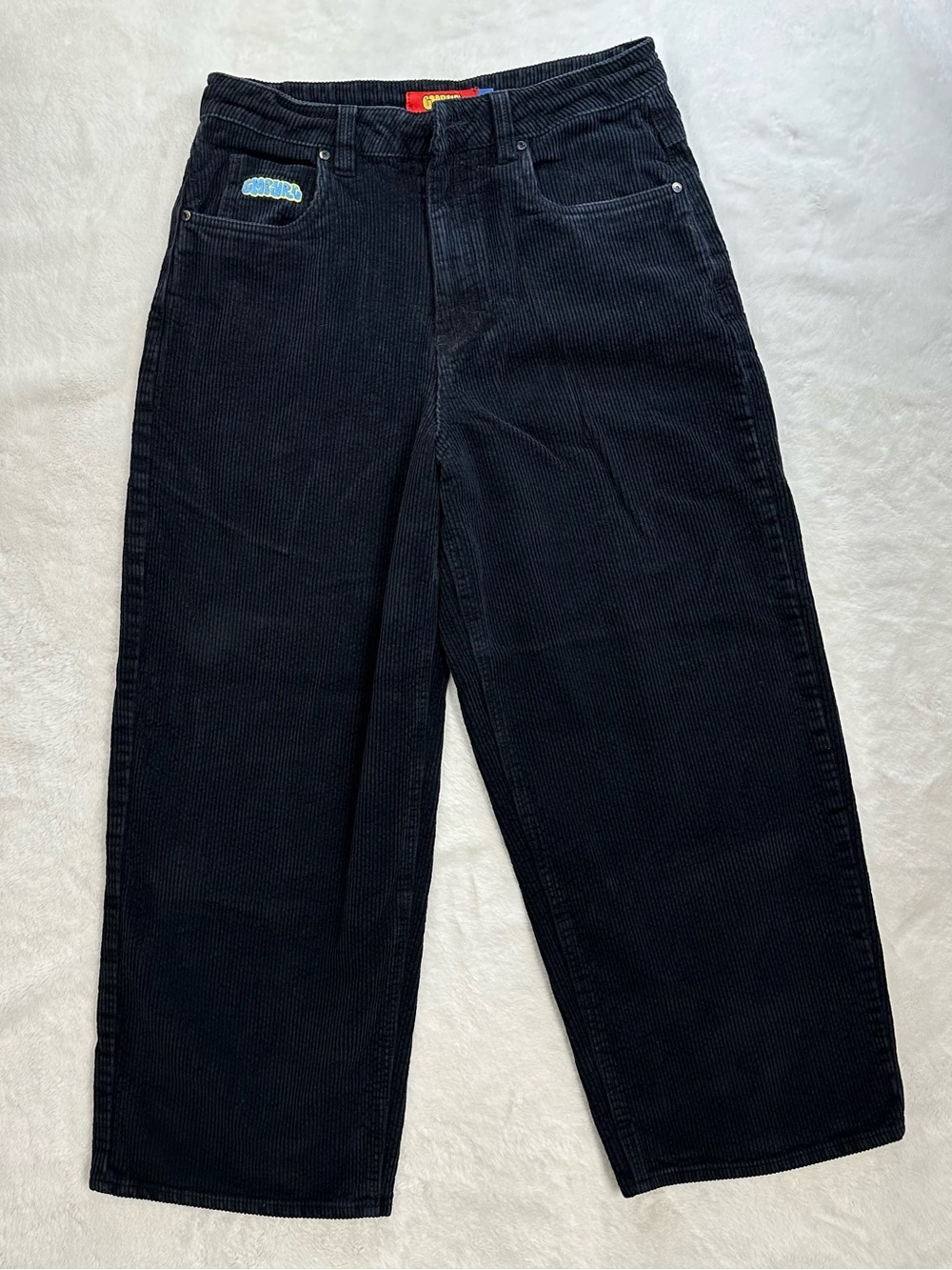Empyre Tori 90s Baggy Black Corduroy Skate Pants - Size 28